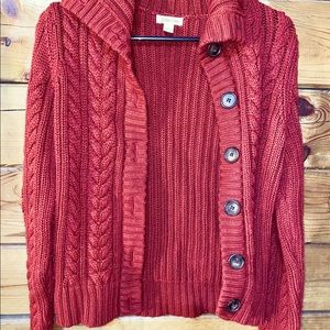 st. john’s bay cable knit cardigan